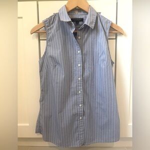 Banana Republic Riley Sleeveless Button-Down Dress Shirt, Size 4, Like New!